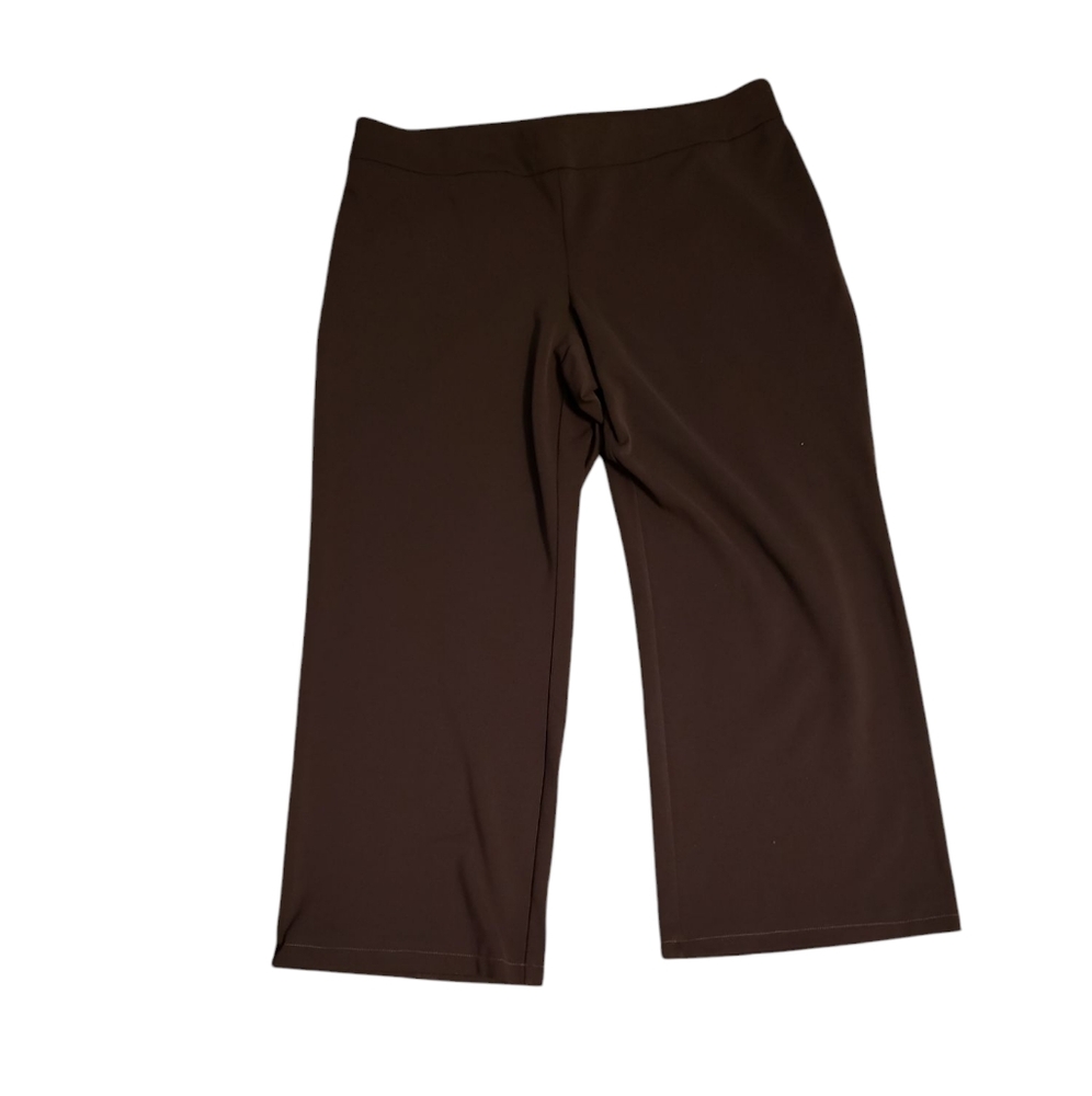 👭 2 FOR 20 Lane Bryant Brown No Wrinkle Wide-Leg Pants Average 18 20